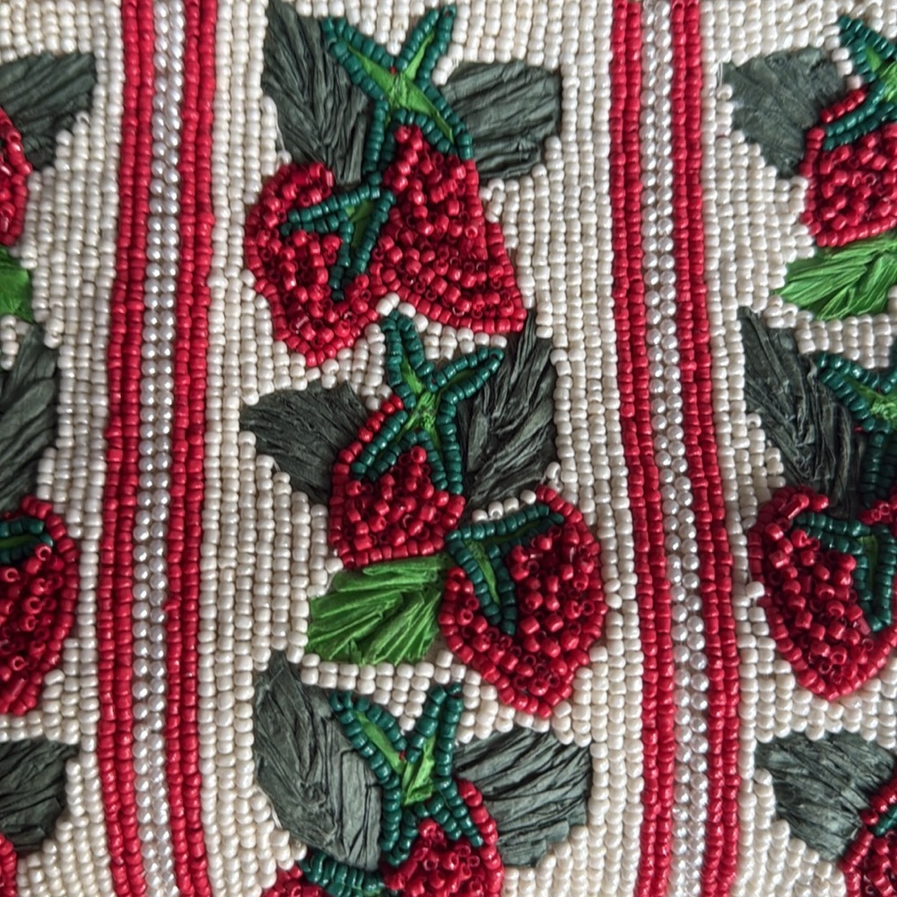 ANTHROPOLOGIE Fiona Beaded Strawberry Clutch - Picture 6 of 6